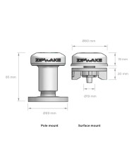 Antenne GPS avec câble 5 M & kit de montage