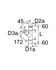 Abzweigstueck 80/80/80 45 Grad