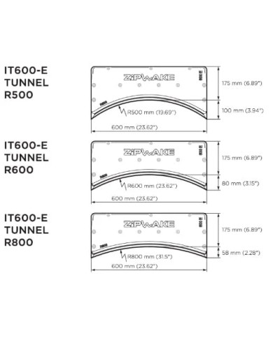 Interzeptor 600-E Pro Tunnel R600 mit 3 m Kabel & Kabelabdeckung