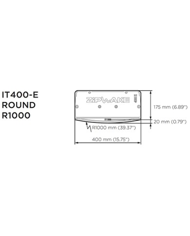 Interzeptor 400-E Pro Rund R1000 mit 3 m Kabel & Kabelabdeckung