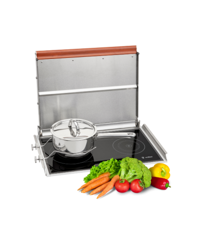 Combiné cuisinière-four diesel avec couvercle chauffant