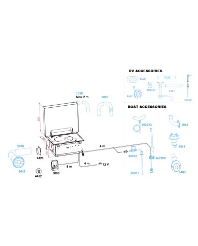 Kombiniertes Koch- und Heizgerät 2kw