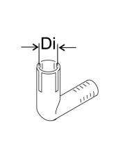 Collecteur d'air de combustion D22mm, plastique