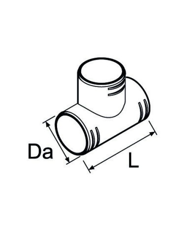 T-Stück D60 90°