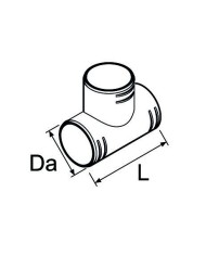 T-Stück D60 90°