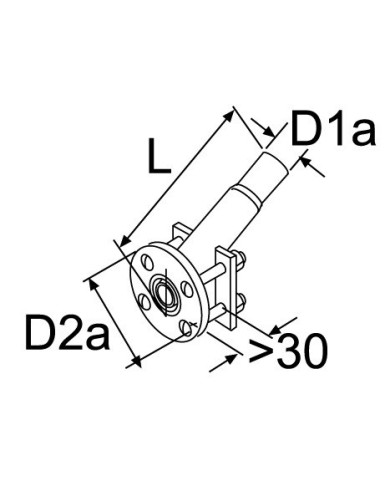 Bordwanddurchführung D22