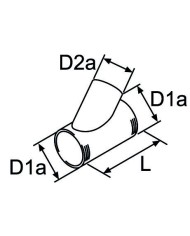 Abzweigstück 60/60/60 45°
